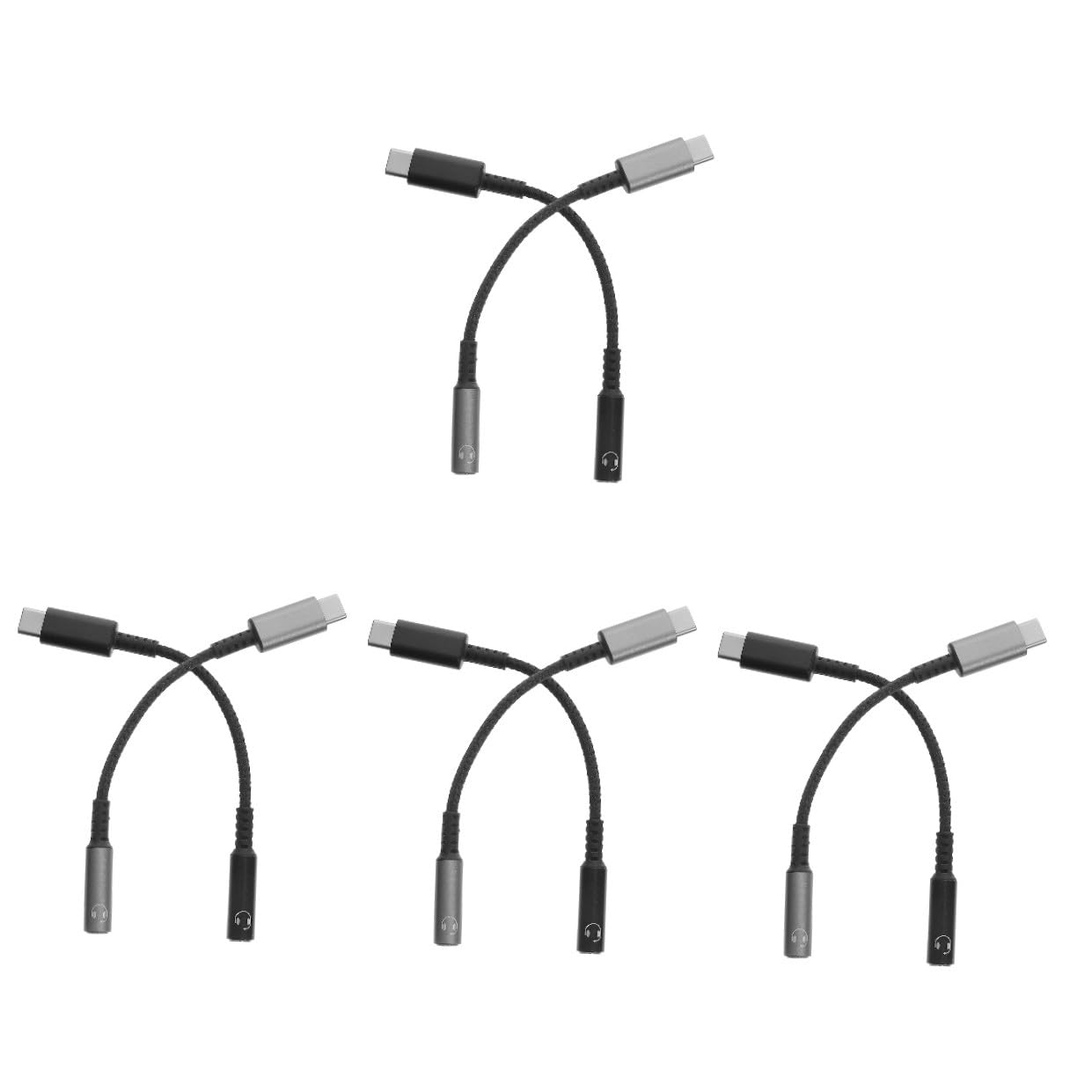 Housoutil 4 Sätze Typ C Auf 3 5 Mm Audio-Adapter Kopfhöreranschluss Konverter Für Lichtdesign 2 Stück * 4