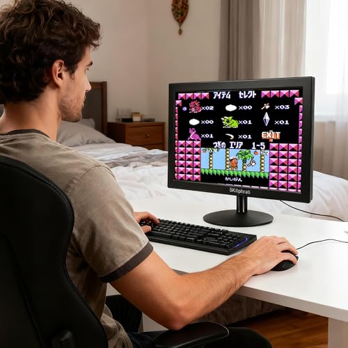 Image of SKitphrati 15 Inch Monitor HD 1024 * 768 Screen with VGA, HDMI, 4:3 Aspect Ratio, 60 Hz, VESA Mountable, TN Panel Monitor for PC, Computer, Laptop, Raspberry Pi, Black