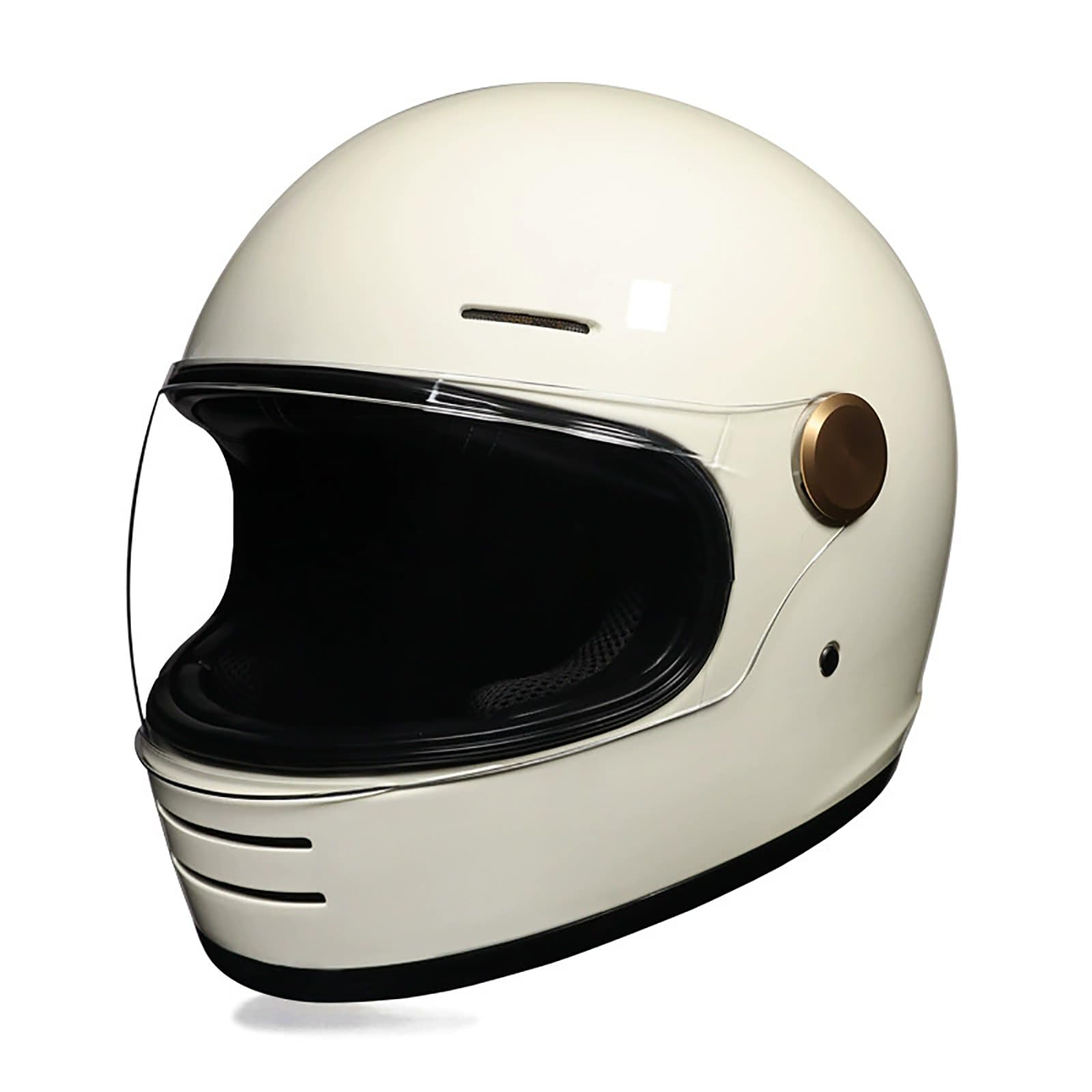 Retro Cruise Integralhelm Motorradhelm Herren und Damen Vier Jahreszeiten Schutzhelm Unisex Helm kann modular geöffnet werden ECE-Zertifizierung E,XL=59-60CM