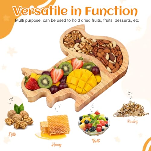 Bandeja de servir en forma de ardilla de bambú miniatura 6