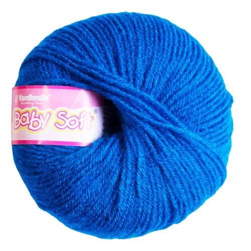 Image of Vardhman BabySoft Knitting Yarn | 100% Acrylic Wool | 4 Ply | Thin Knitting & Crocheting Hook Thread & Lightweight | Special Baby Wool | 150 Grams (6 Balls of 25g) | Machine Washable | Ideal for Blankets, Hats, Booties Ultra-Soft for Baby Sweaters, Blankets, Caps, Socks, Soft toys, Art & craft (Peacock Palette)