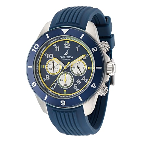 Image of Nautica ONE Men Blue Round Dial Analog Watch - NAPNOS402