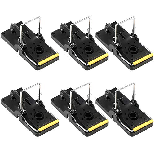 Preisvergleich Produktbild YOOYEE 6 Stück Mausefalle Schlagfalle aus Kunststoff Effektive Kleine Rattenfalle Profi Mausefallen Mäuse Schnappfalle Nagetierbekämpfung Mausfänger Hygienisch Wiederverwendbare Mäusefallen