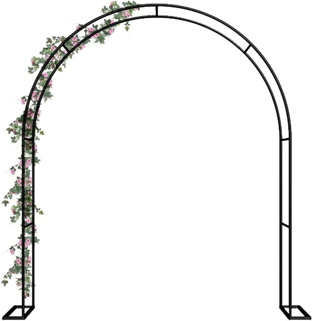 Large Garden Arch, Extra Wide 300/350Cm Garden Arbor Archway, Rose Arch for Roses Climbing Plants Support Black Green White,Green,W3M*H2.2M