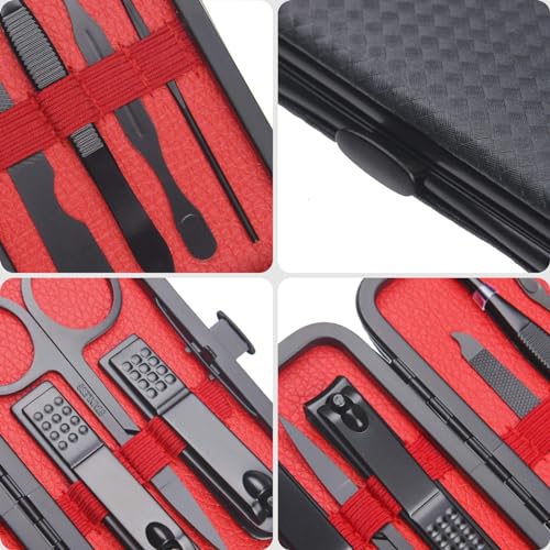 Professional 7-Piece Nail Care Set with Leather Case - Image 3