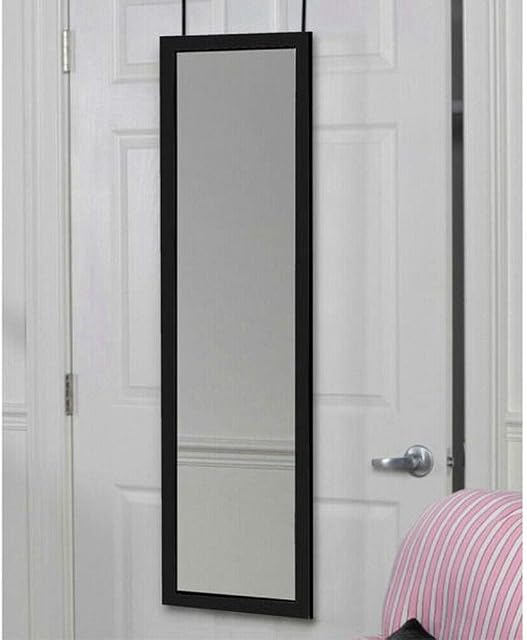 Trendi 48" Long Wall Mirror Over Door Full Length Bedroom Bathroom Hanging Dress Mirror