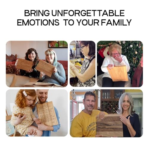 Tabla de Cortar Personalizada con Receta Familiar - Regalo para Boda, Aniversario, Navidad, Despedida de Soltera, Inauguración de Hogar y Otras Celebraciones - Tabla de Madera Grabada para Padres, Familia y Amigos miniatura 4