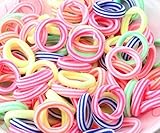 Hochwertiges Gummiband. cuhair 100-teiliges, farbenfrohes Haarband-Set, elastische Haargummis, Haaraccessoires für Kinder, Babys, Mädchen und Haustiere