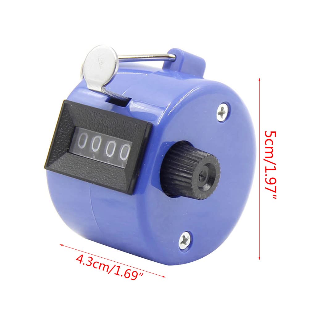 Contatore Manuale Meccanico Digitale 4 Cifre - Conteggio Da 0 A 9999, Palmare Con Base E Pulsante Thumb - Foto 3