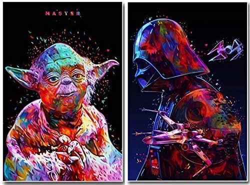Two Packs,Full Drill Diamond Painting 5D DIY Diamond Embroidery Cross Stitch Rhinestone Art Craft Classic Movie Pictures Mosaic Painting Home Wall Decoration (12X16IN/30X40CM),D