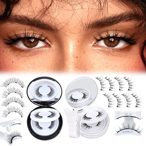 Jimire Magnetic Eyelashes Without Eyeliner Natural Look Clear Band Wispy Magnetic Lashes With Applicator Reusable Magnetic Eyelashes No Glue Needed Magnetic Lashes False Eyelashes 4 Pairs 2 Pack thumb #7