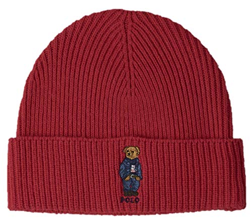 POLO RALPH LAUREN Signature Merino Wool Beanie (Carriage Red)