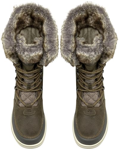 Image of Helly Hansen Womens Garibaldi VL Insulated Winter Boots | Insulated Waterproof Nubuck Leather, Faux Fur Lined, Eco Ortholite Comfort Footbed, Max-Grip Outsole