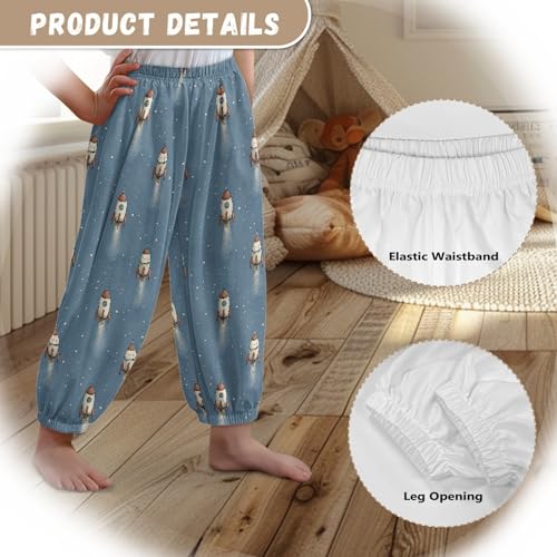 Image of Unisex Little Kids Yoga Trousers Bohemian Beach Pants Baggy Harem Activewear for Boys and Girls Age 3-10