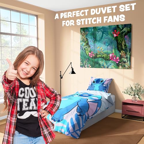 Funda nórdica Stitch original Disney pack edredón y almohada cama doble azul 6
