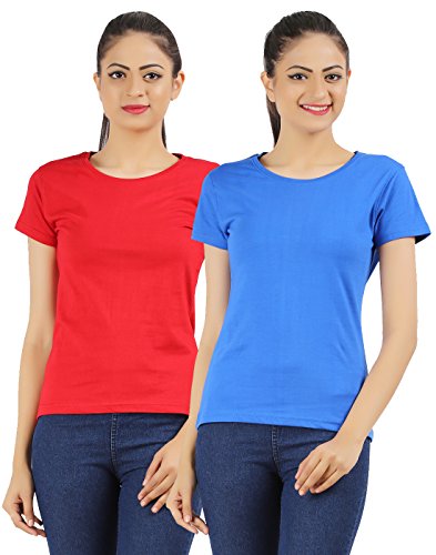 Image of Ap'pulse Women's Combo Regular Fit T Shirt (Pack Of 2)