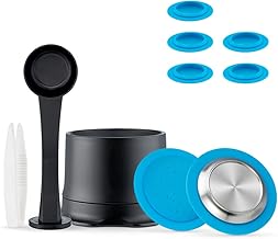 i Cafilas Reusable Coffee Capsules Kits, Refillable Coffee Capsules Pods With Reusbale Lids Compatible for Zenius Machines (Classic Kits)