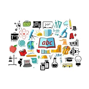 ISEE 360® 45 PCs Science Kids Learning Theme Scrapbook Sticker for DIY Notebooks Diary Journal Laptop Mobiles Decorative Vinyl Printed Stickers