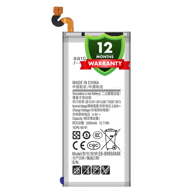 Image of Original EB-BN950ABE Battery Compatible for Samsung Galaxy Note 8 - (3300mAh) - 1 Year Warranty DF7