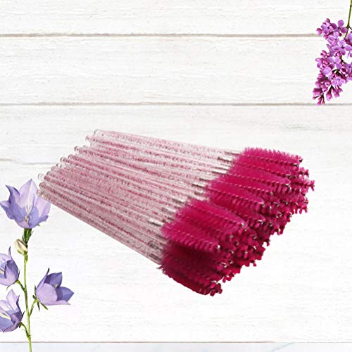 PIXNOR 300 Pcs Descartáveis â€‹â€‹Cílios Escovas Varinhas de Rímel Haste de Cristal Aplicador de Cíl