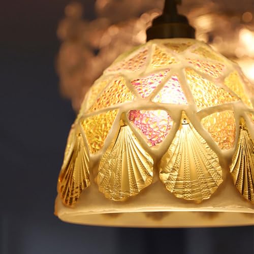 Lámpara colgante vintage de cristal bohemio para comedor y dormitorio 6