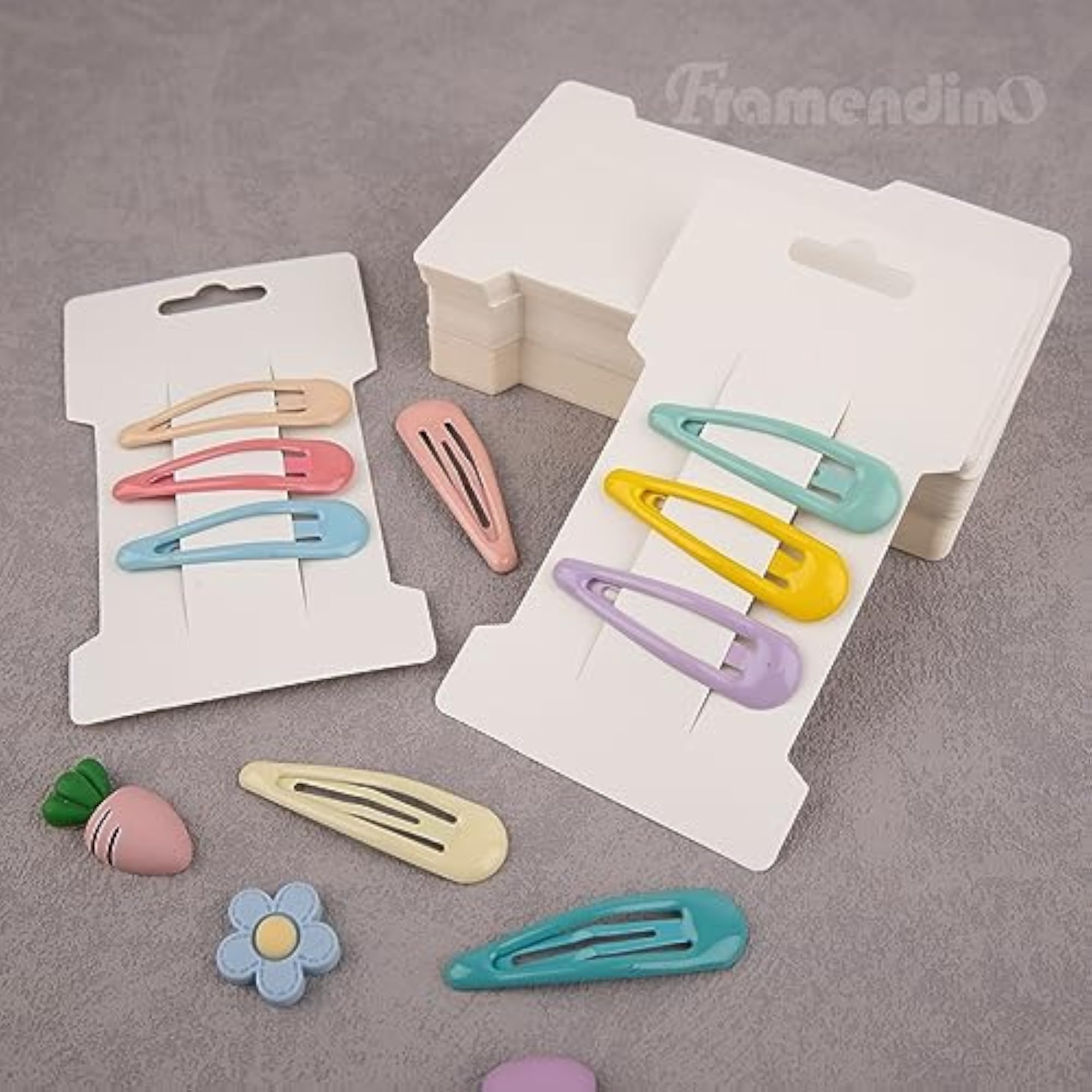 100 Pack Hair Clip Display Cards for Organizing Accessories