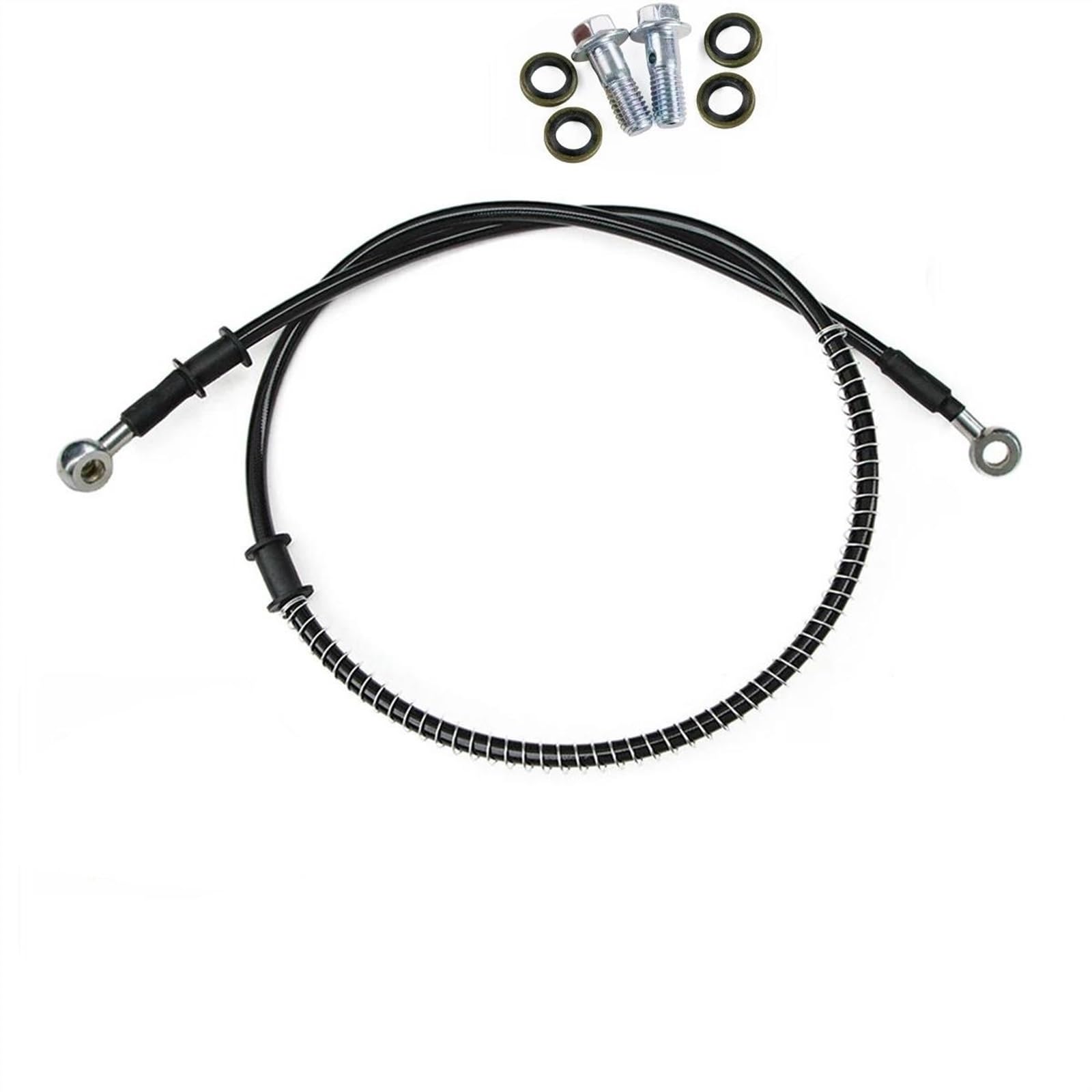Motorbike Part M10 0 Degree 28 Universal Motorcycle Braided Line Steel Brake Hose Cable Hydraulic Pipe 400mm-2300mm(1300mm)