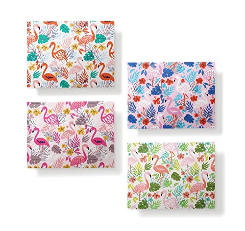 Image of Twigs Paper - Assorted Flamingo Pattern Greeting Cards - Stationery Cards with Envelopes - Thank You Card - Blank Note Cards - Greeting Cards for All Occasions - Made in USA (5.5 x 4.25, Set of 12)