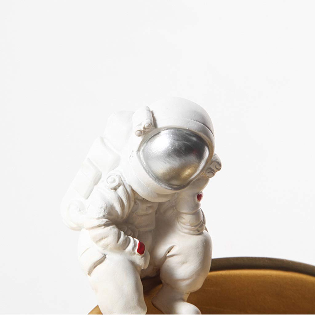 Dekoracje na biurko do wnętrz Figurki Astronauta Magazyn Resin Posągi Do Dekoracji Kosmonauta Rzeźba Desktop Przechowywania Talizmowa Stash Box Statua Przechowywanie Przechowywania Home Decor Dekoracj