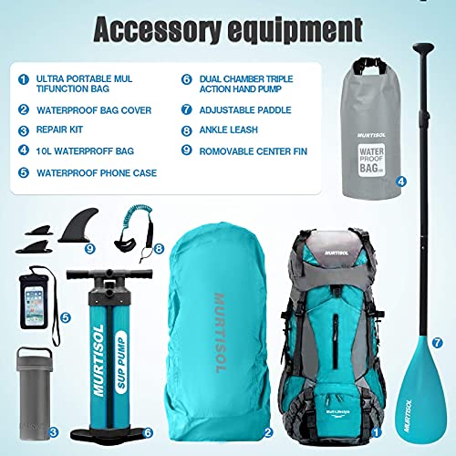 Prancha Stand Up Paddle Inflável Completo Com Bomba 10.6 Pés Murtisol Verde