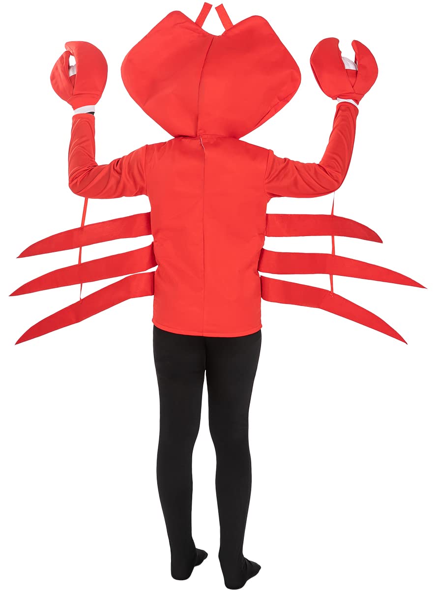 Funidelia | Costume da granchio per bambina e bambino Animali - Costume per bambini e accessori per Feste, Carnevale e Halloween - Rosso