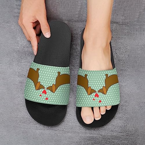 Pantoffeln Für Frauen Dackel Mit Herzen Dusche Sandalen Badeschuhe Hausschuhe Für Männer