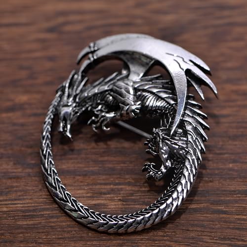 Image of 2PCS Norse Viking Brooch for Women - Retro Dragon Talisman Jewelry, Unique Gift for Men (2, DRL3)