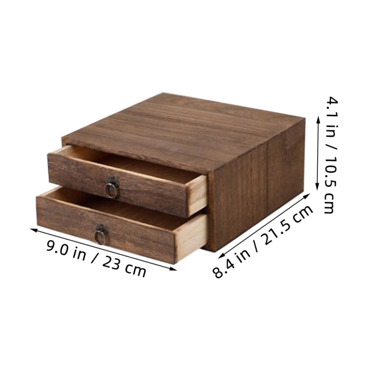 Ipetboom Caja de Madera Marrón para Té Pu'er Diseño Retro y Multi-capa, Caja Organizadora Cajones Impermeables Fácil de Usar para Almacenamiento en Cocina