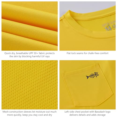 Image of BASSDASH Men's UPF 50+ Performance Long Sleeve T-Shirt UV Sun Protection Fishing Hiking Sports Shirts