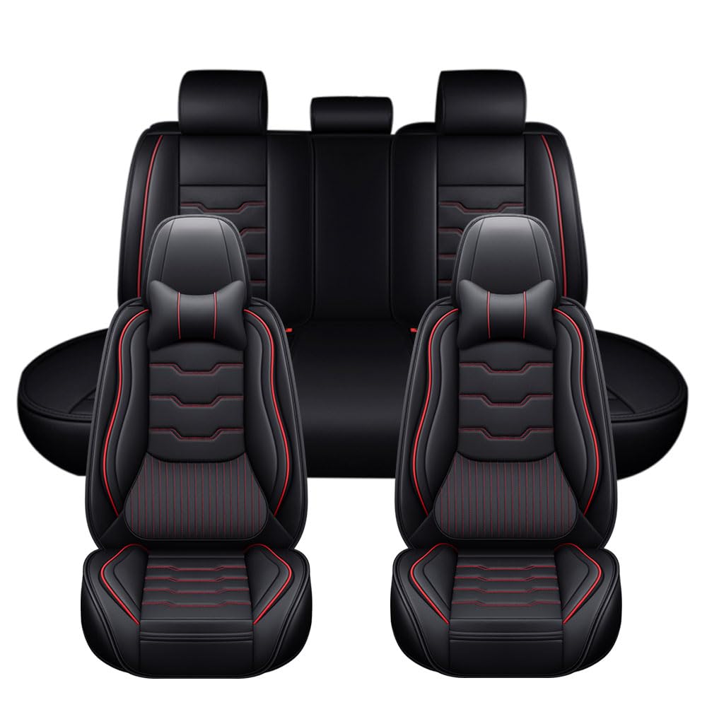 - Car Seat Cover for Buick Lucerne 2006-2011,Leather Seat Cover Waterproof, Anti-Slip and Wear Resistant, Easy to Clean and Install, Protect The Original Car Seat (5 Seats Luxury, Black/Red)