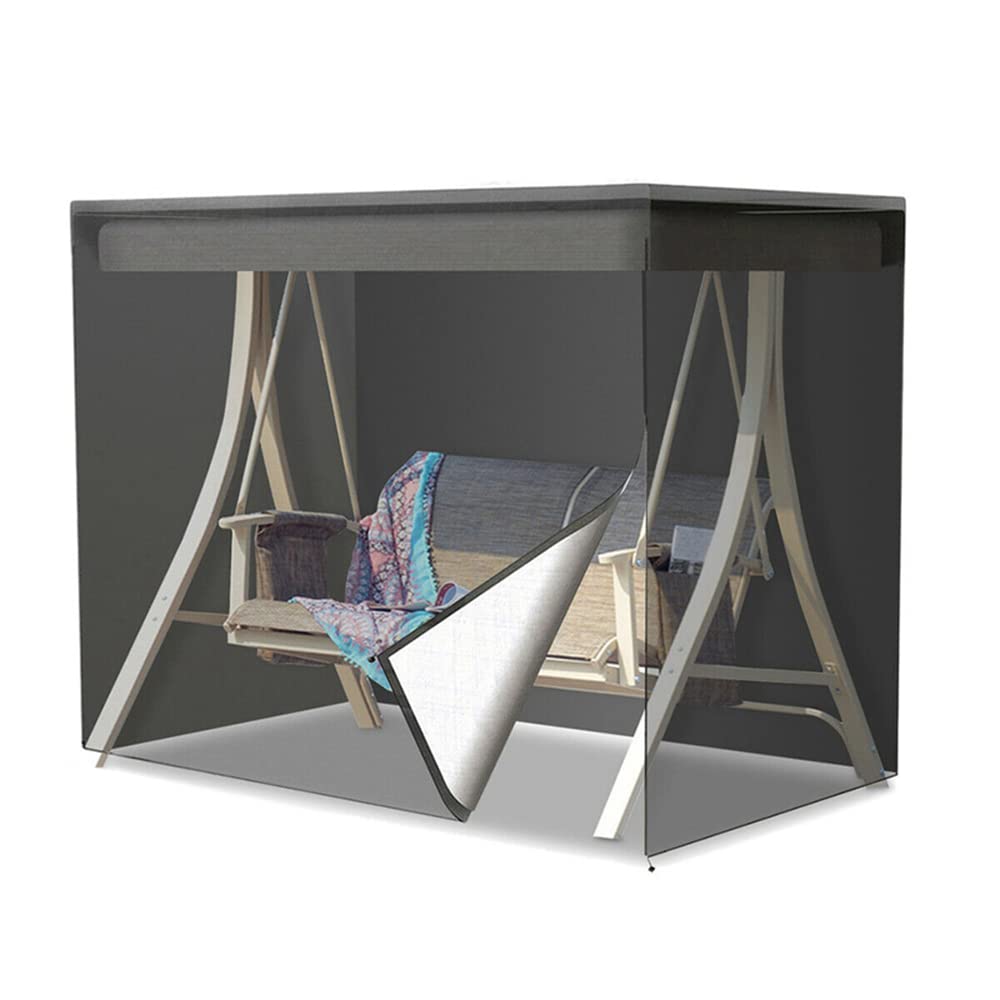 Housse de balancelle 3 places imperméable, coupe-vent, anti-UV, hamac pliable à suspendre avec fermeture éclair
