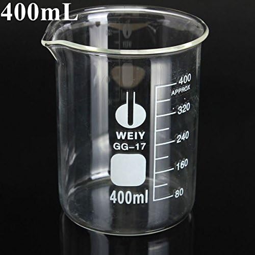 DIY 400mL Graduated Borosilicate Glass Beaker Volumetric Glassware For Laboratory