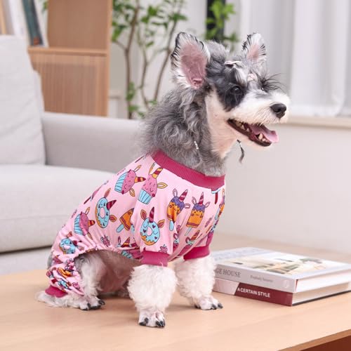 Image of CuteBone Small Dog Pajamas Shirt Stretchy Summer Puppy Pjs Soft Cat Onesies Pet Clothes for Daily Wear DA30M