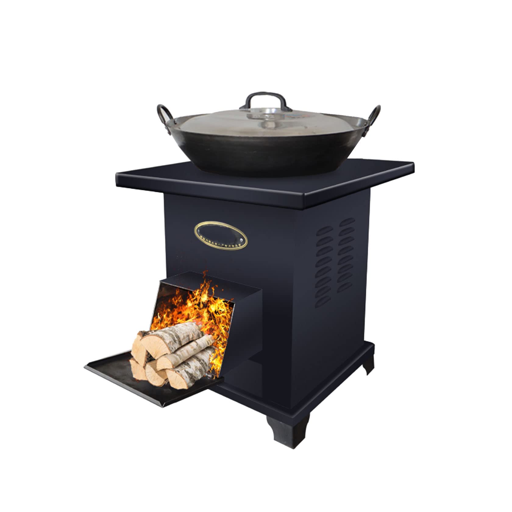 QHYTL Firewood Stove Cast Iron Wood Burner with Iron Pot Suitable for  Indoor Outdoor Heating Daily Cooking Outdoor Camping BBQ Mobile :  Amazon.de: Garden