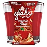 Glade Jar Candle Air Freshener, Cozy Cider Sipping, 3.4 oz