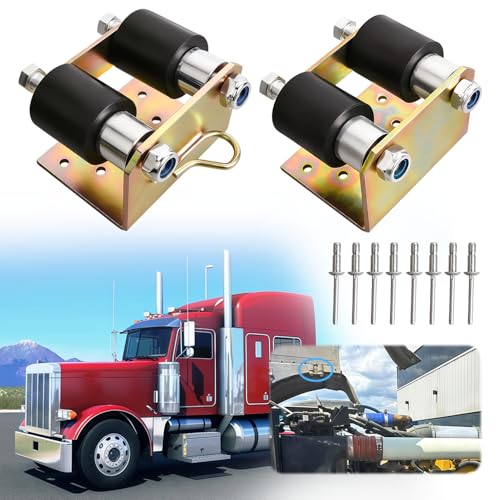 13-04401 Lower Roller Bracket Bundle With Rollers and Hardware Fit For Peterbilt 379 Driver & Passenger Hood Roller Bracket Replaces 13-04401M001 13-04401M002 13-03593 13-04413SPL 13-04467 Both Sides