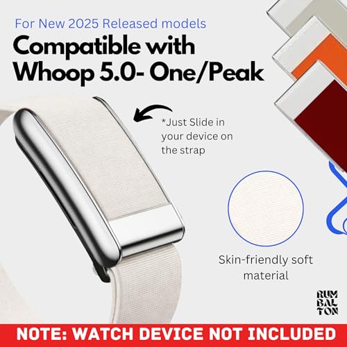 Image of Hydra Soft Wrist Strap for Whoop 5.0 One /Peak /Life MG Band Strap - Durable, Adjustable Fitness Tracker Strap | Breathable, Comfortable Bands for Workout, Sleep, and Health Monitoring (Device Not Included)