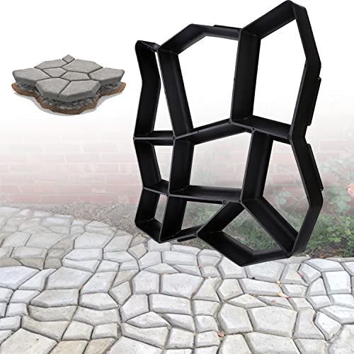 Cecaylie D.I.Y. Moule à pavés pour béton, allée, pavés, dalles de terrasse 43 x 43 x 4 cm