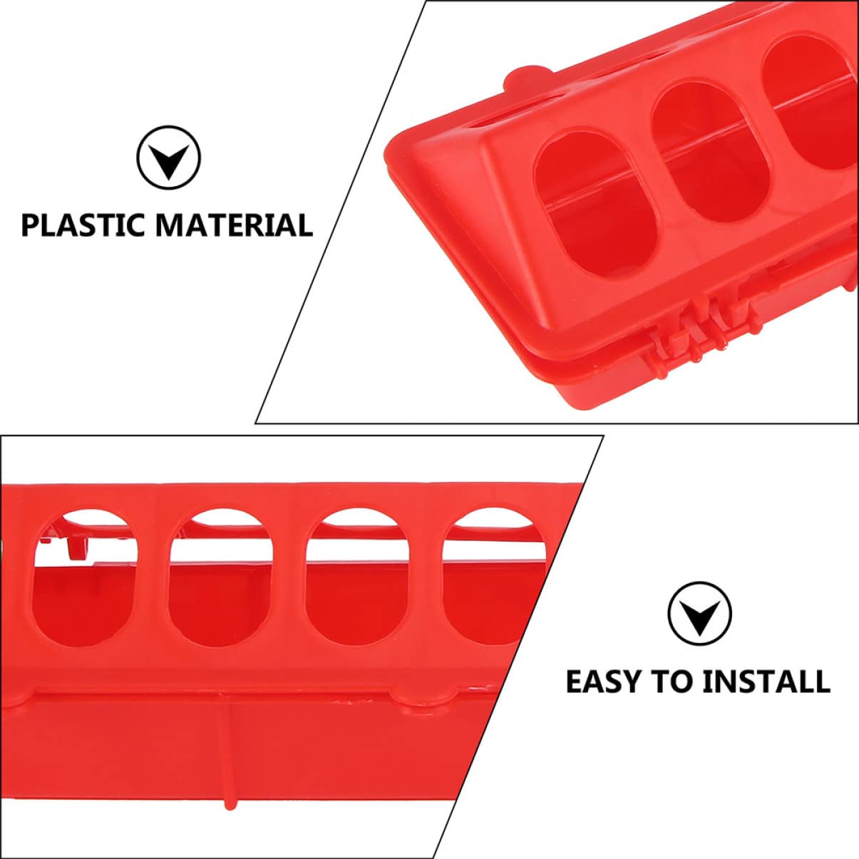 Confezione da 4 mangiatoie per polli, in plastica, multifunzionali, per pulcini e colombe, ideale per fattorie in cortile e amanti degli uccelli