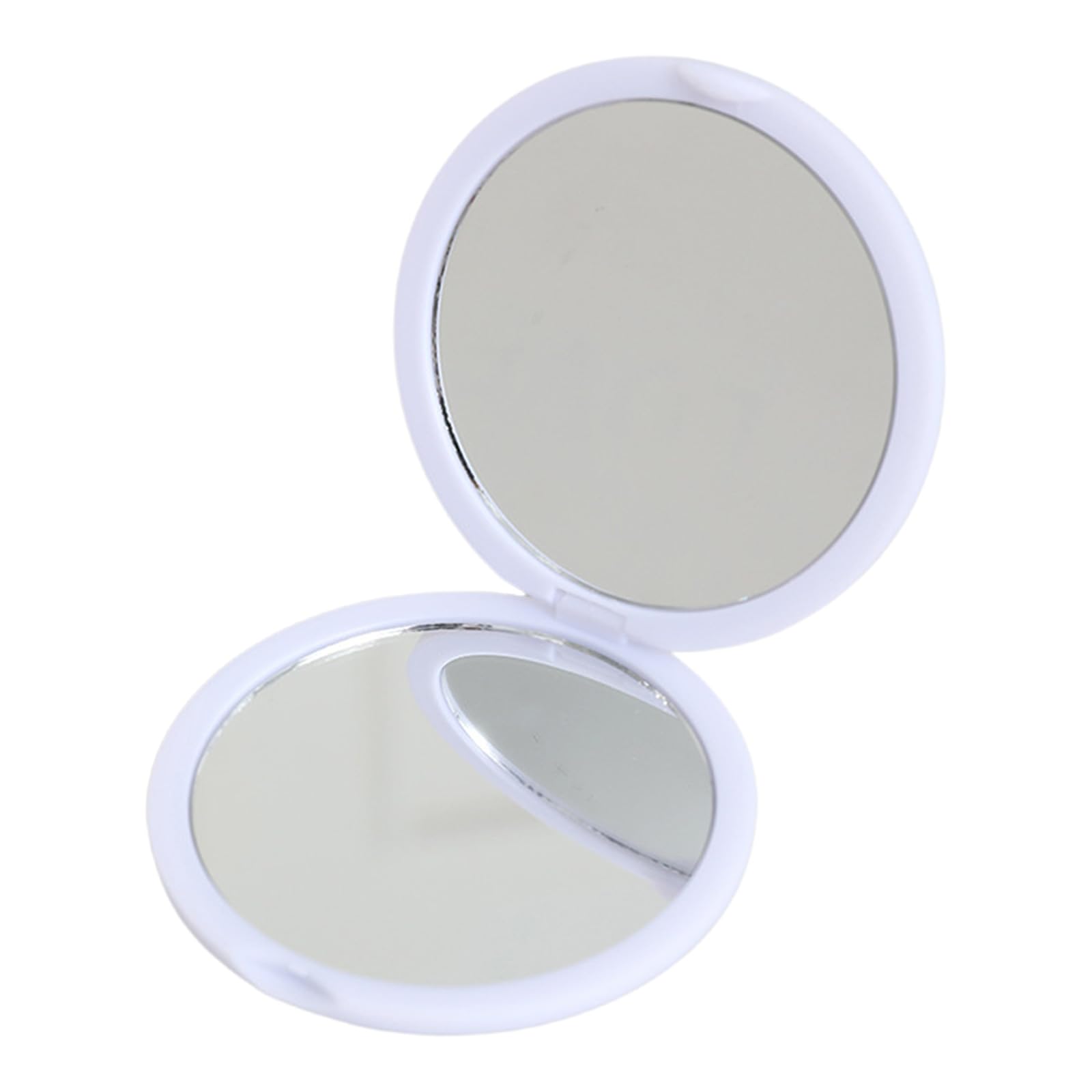 carotoe Side Folding Cosmetic Mirrored Glass Portable Compact Design Handheld Round Makeup Mirrored for Travel or Home Compact Travel Makeup