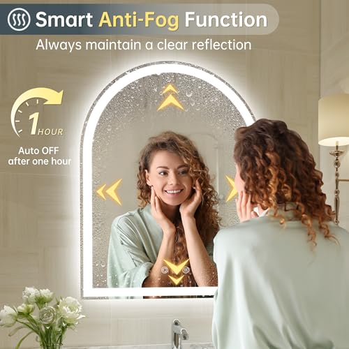 Smart Mirror with Lights and Bluetooth