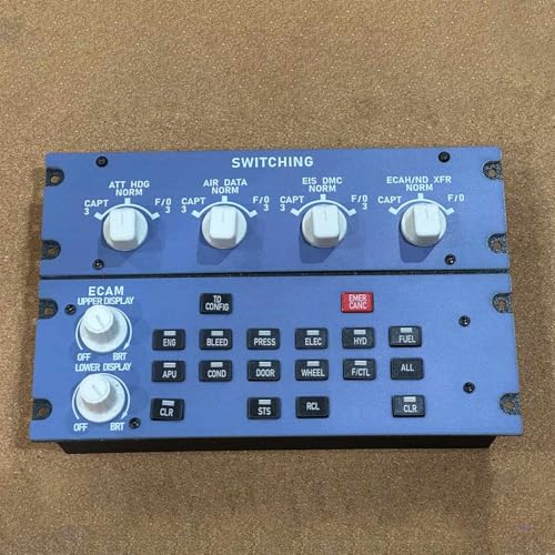 Image of Flight Simulator Controller, A32X ECAM Home Cockpit Panel for MSFS 2020 /2024, FE-NIX, FB-W on Windows, Plug-and-Play Display Unit
