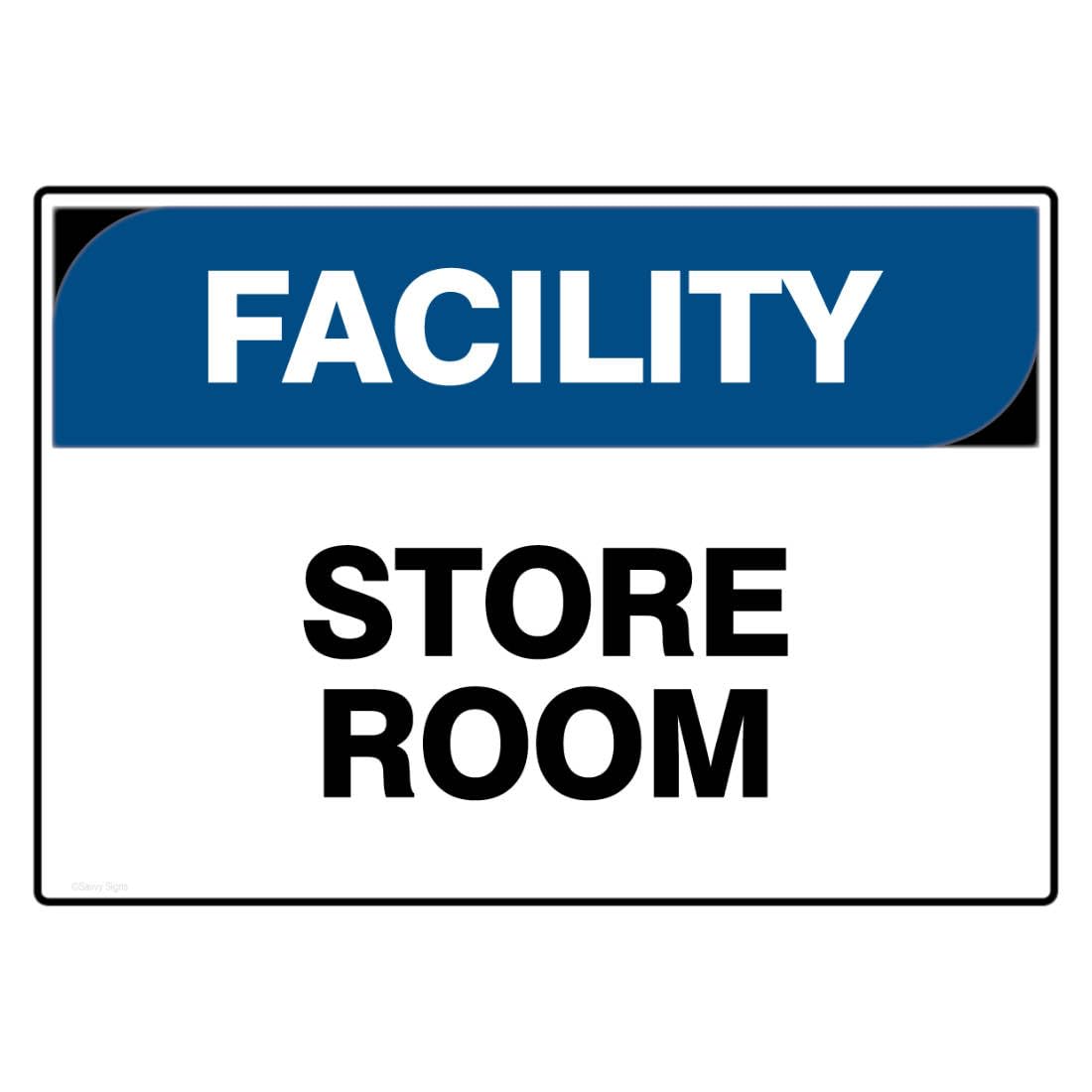 Facility Safety Sign - FACILITY [BLUE] Store Room Metal Tin Sign 8 x 12 inch for Industrial & Commercial