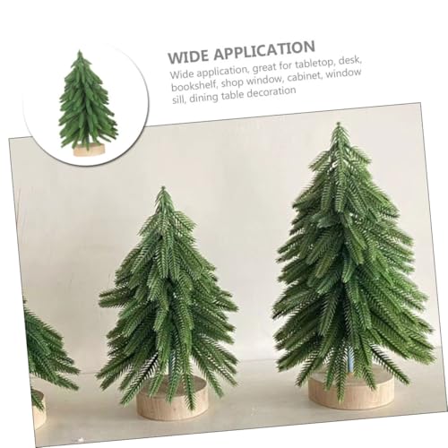 Adorno navideño para mesa y estantería árbol artificial mini de base estable 8
